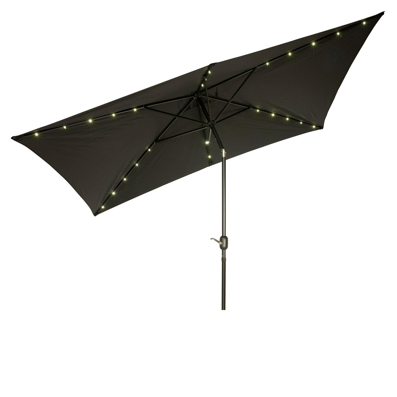 Trademark Innovations Teal Rectangular Solar Powered LED Lighted Patio Umbrella, 10' x 6.5' - Image 4