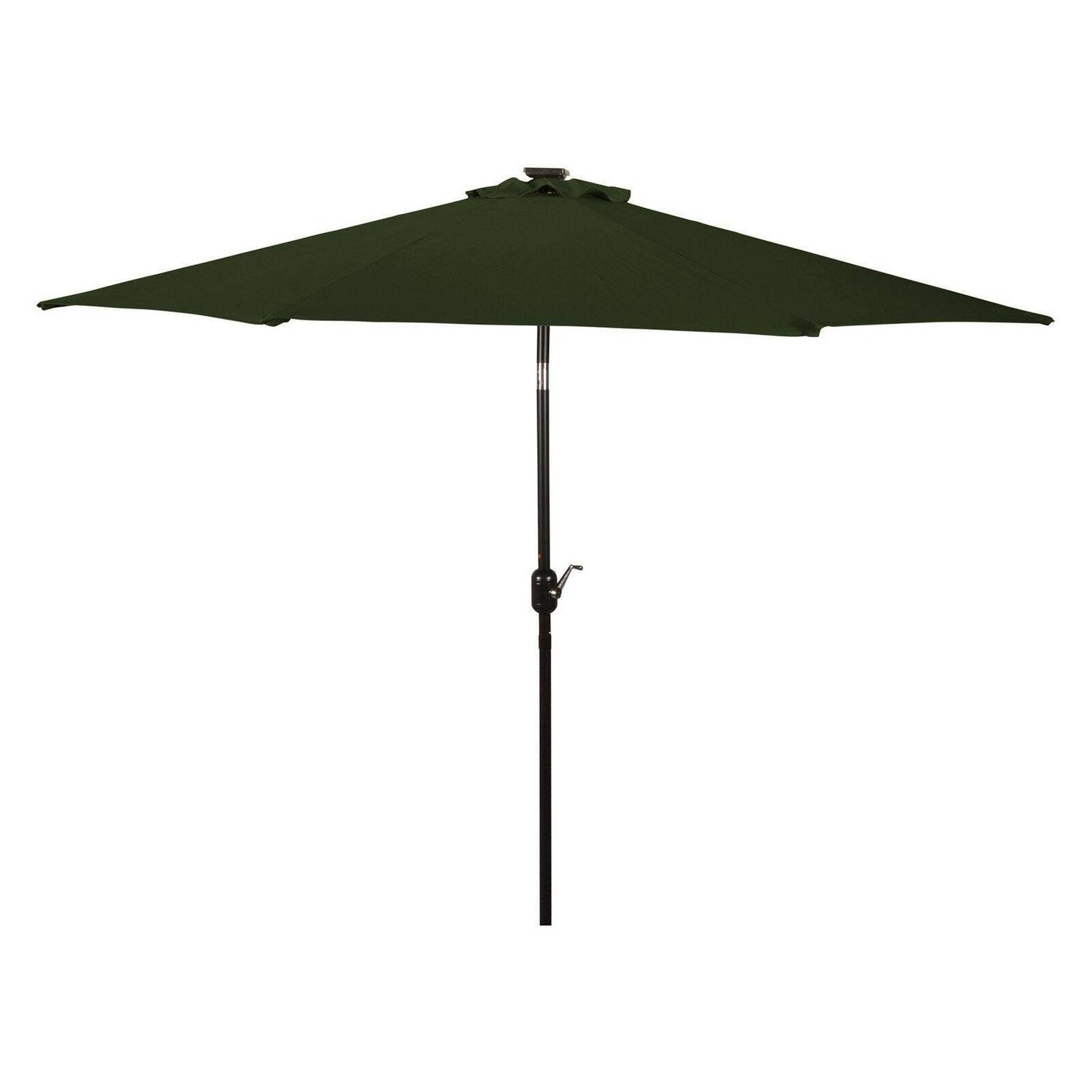 Trademark Innovations 9' Black Octagon Deluxe Solar Powered LED Lighted Patio Umbrella - Image 6