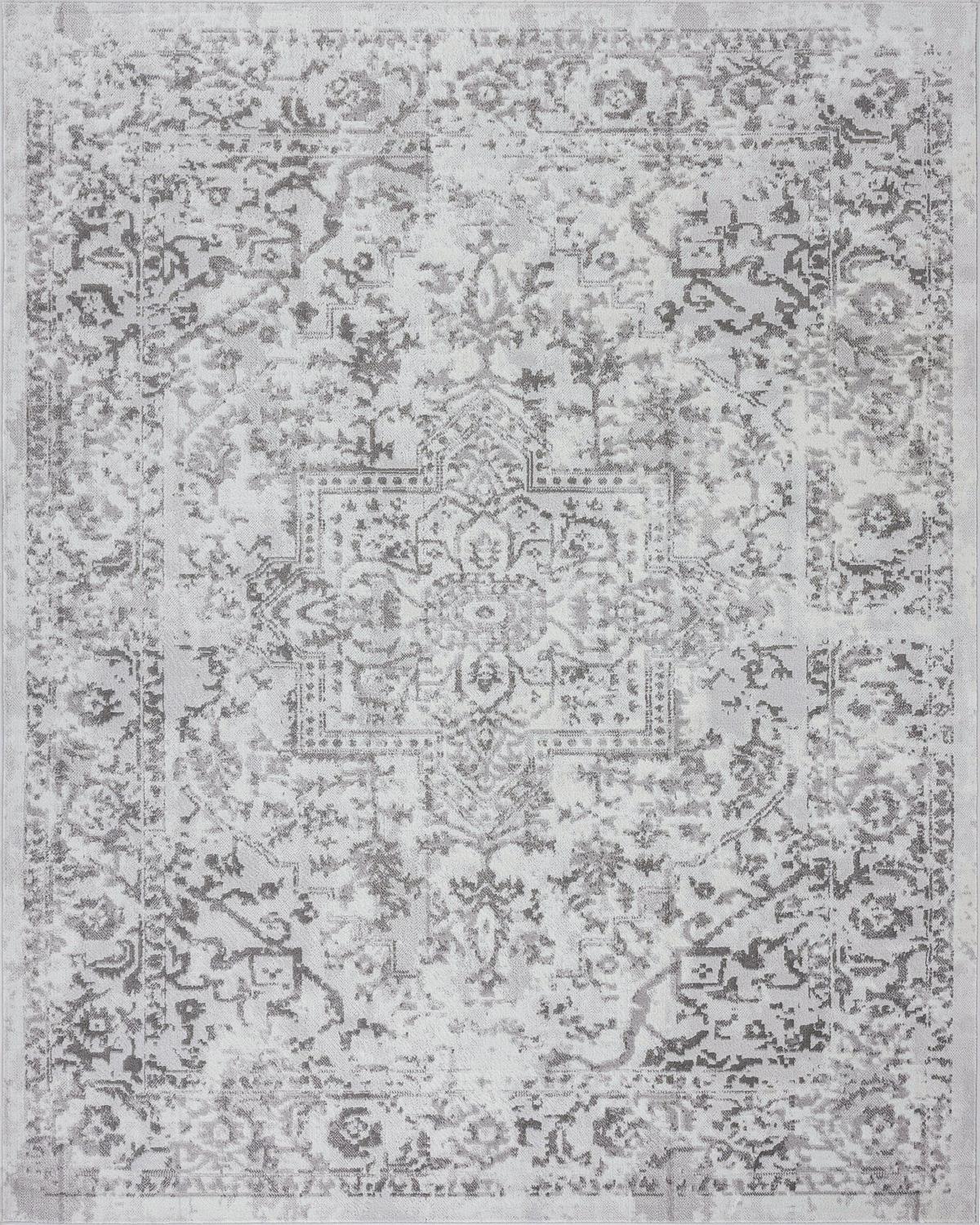 Bliss Rugs Persian Traditional Area Rug, Geometric Indoor Rugs for Living Room, Dining Room, Bedroom | White, 5' x 7' (5'3''x7'3'') - Image 2