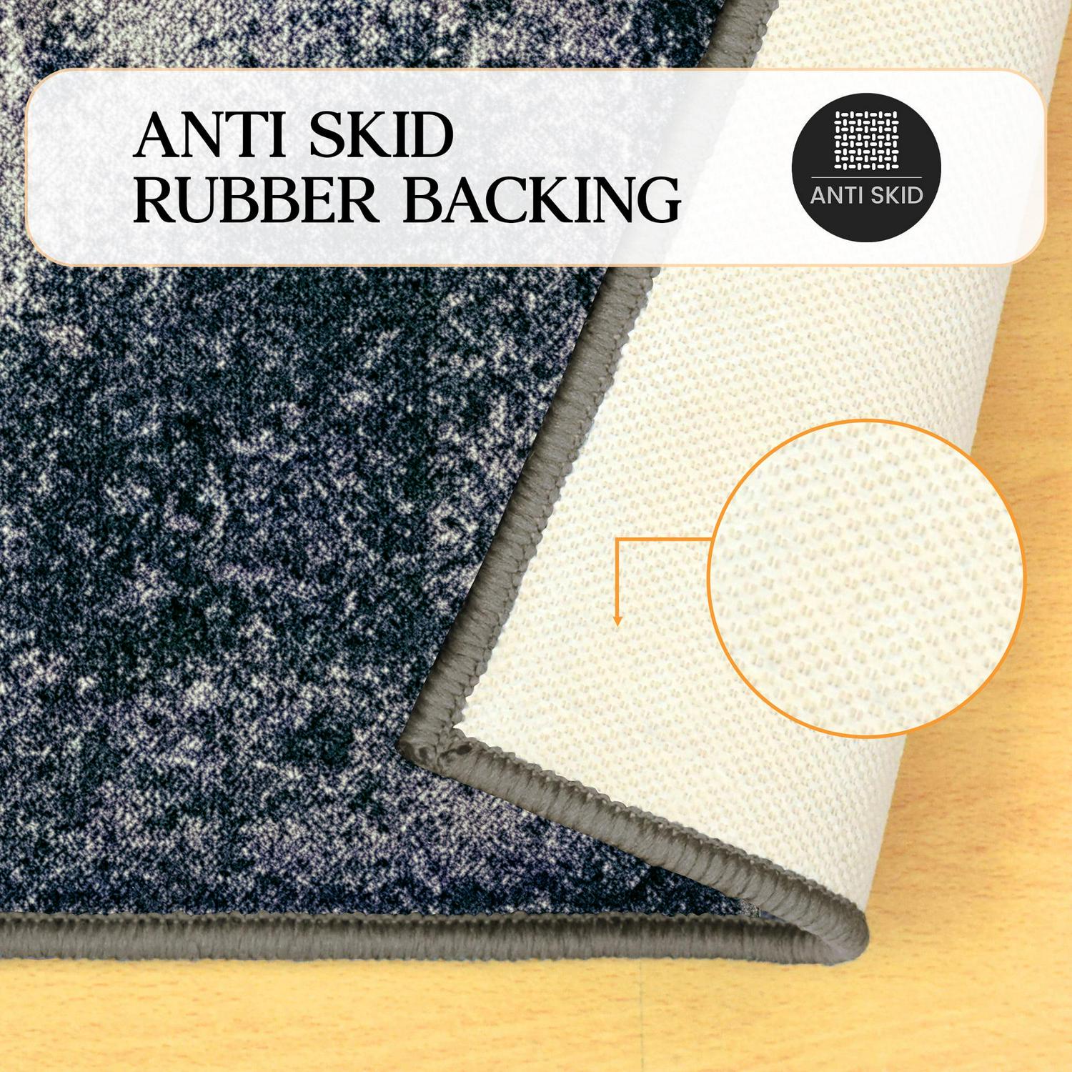 Traditional Oriental Vintage Medallion Non Slip Indoor Runner Rug, Gray, 2' 7" x 8' - Image 4