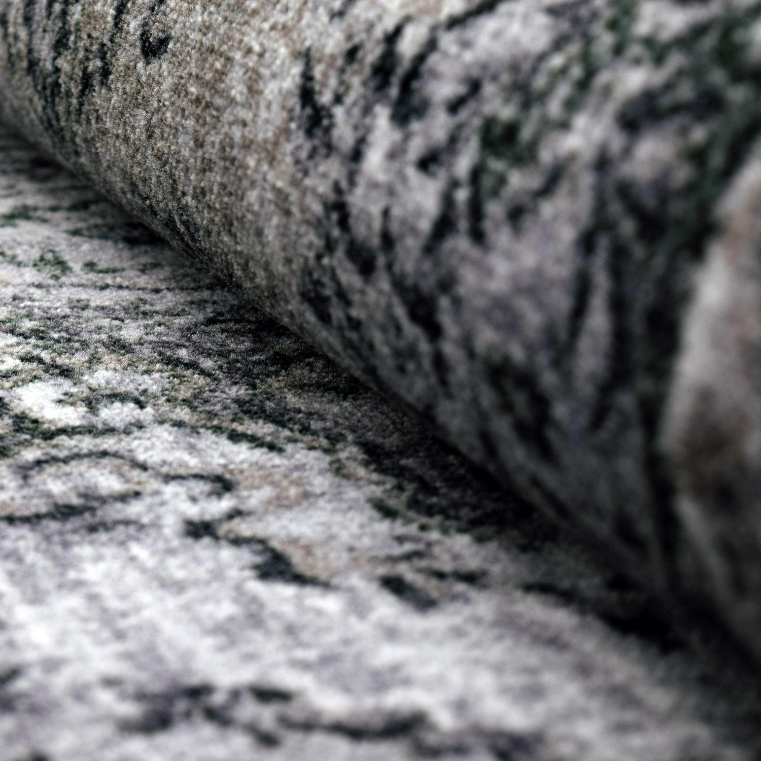 Traditional Oriental Vintage Medallion Non Slip Indoor Runner Rug, Gray, 2' 7" x 8' - Image 3