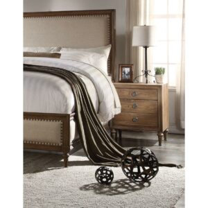 ACME Inverness Wood Nightstand with 3 Drawers in Reclaimed Oak