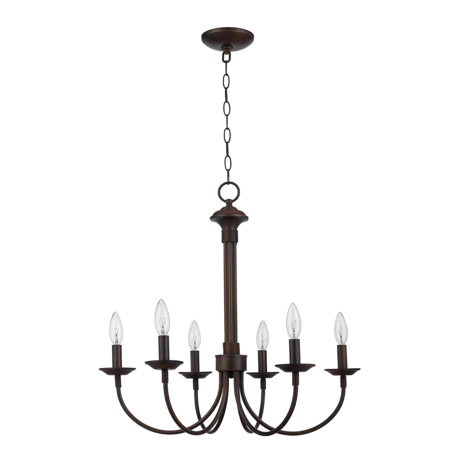 Six Light Black Up Chandelier - Image 5