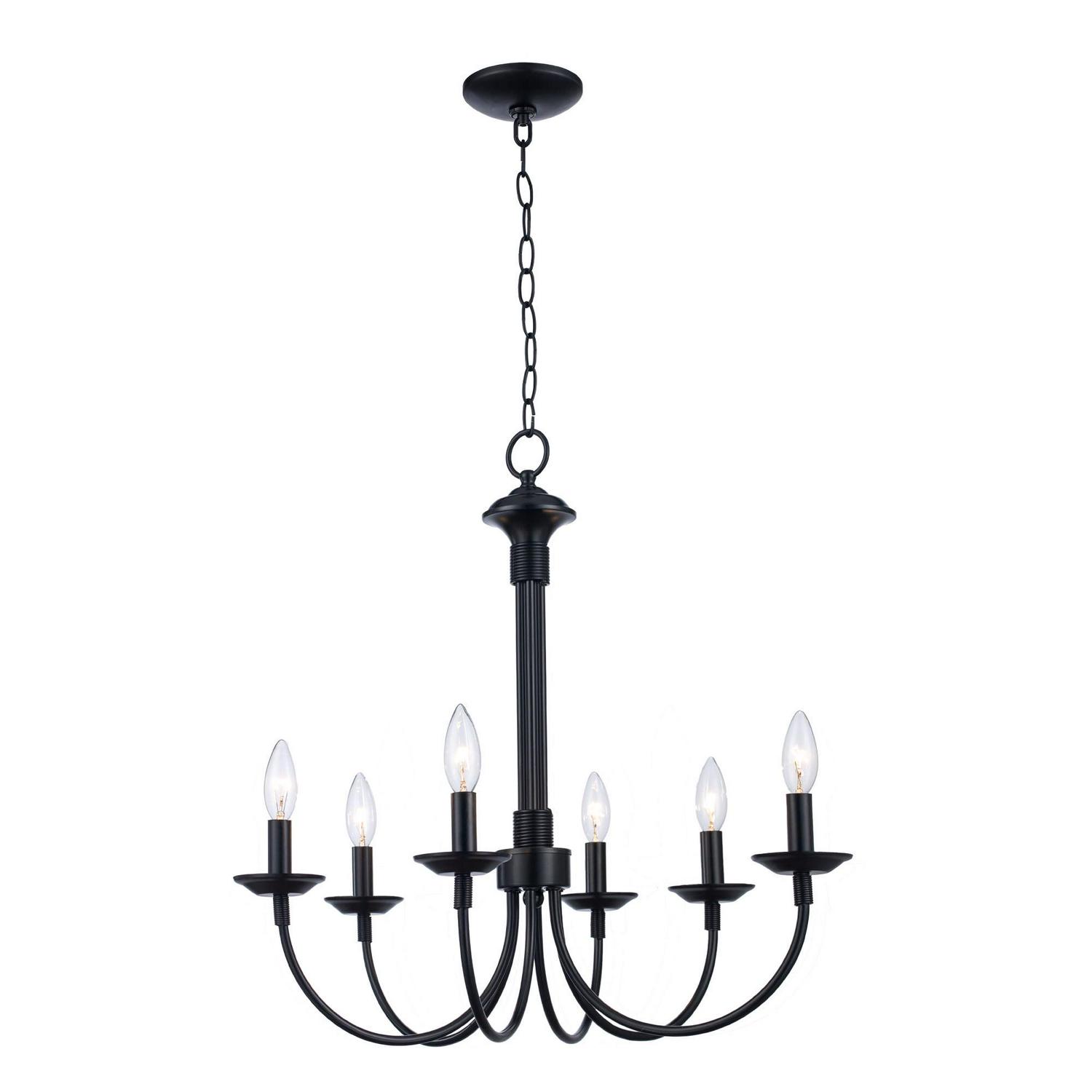 Six Light Black Up Chandelier - Image 6
