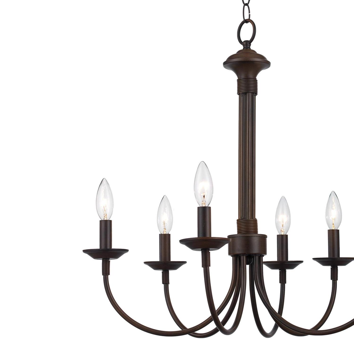 Six Light Black Up Chandelier - Image 4