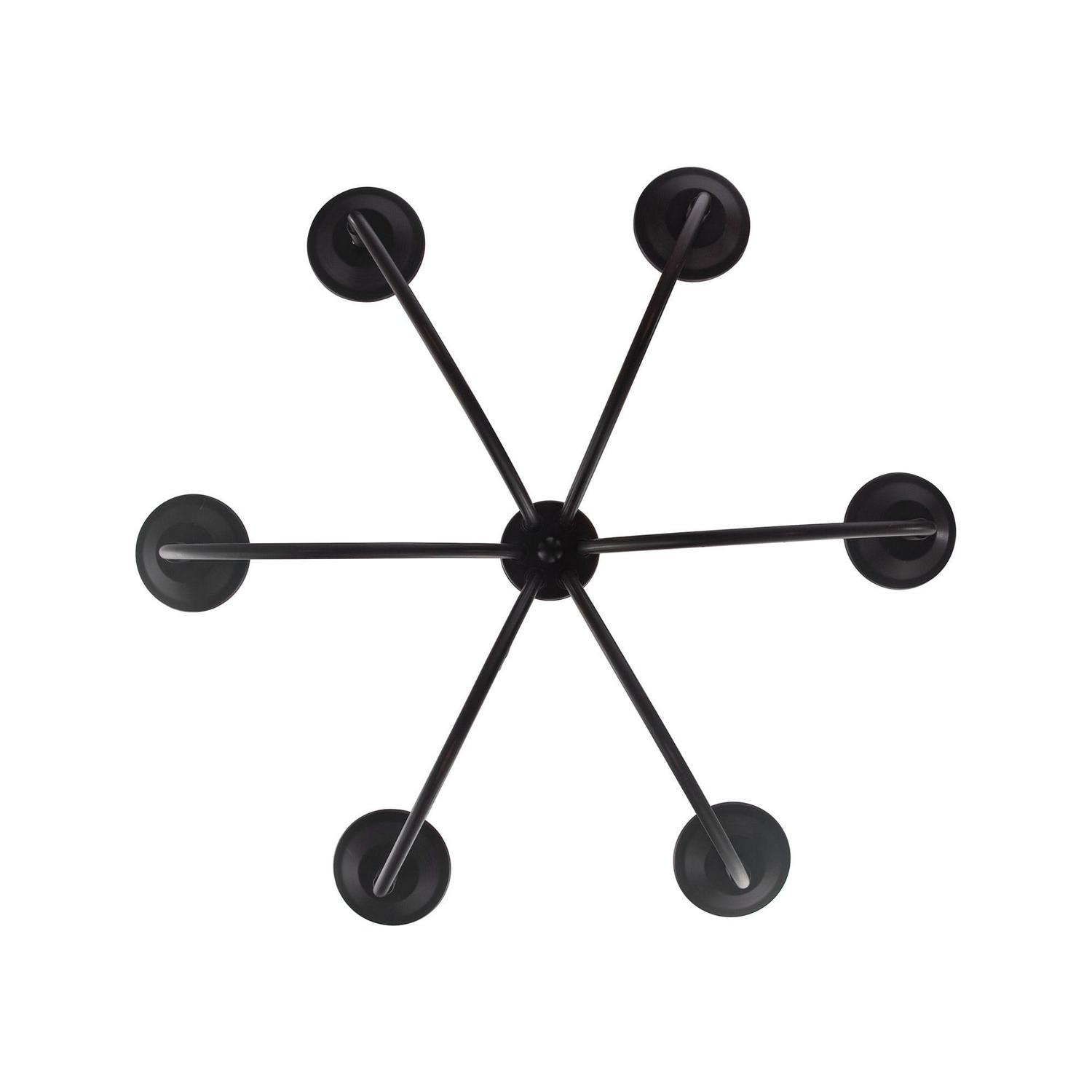 Six Light Black Up Chandelier - Image 3