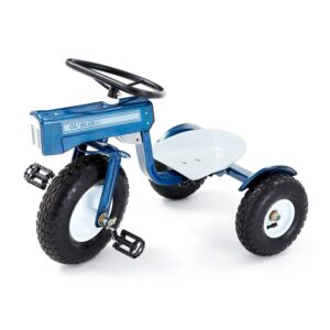 Tricam Ol' Blue Tractor Tricycle, 22" Steel Toddler Bike Kids Ride On Toy