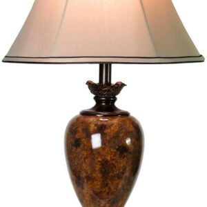 Trieste Table Lamp - Marble Finish - Taupe Fabric Shade