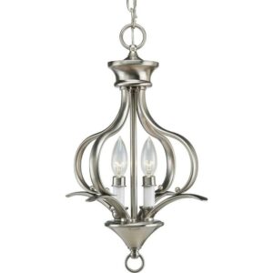 P3806-09-Progress Lighting-Trinity - 2 Light in Transitional and Traditional style - 12 Inches wide by 18 Inches high-Brushed Nickel Finish