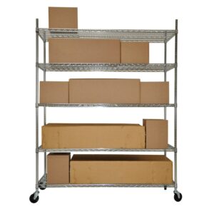 TRINITY EcoStorage® 5-Tier Commercial Wire Shelving Rack, 60x24x72 - NSF