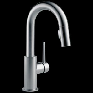 Trinsic Single Handle Pull-Down Bar / Prep Faucet in Arctic Stainless 9959-AR-DST