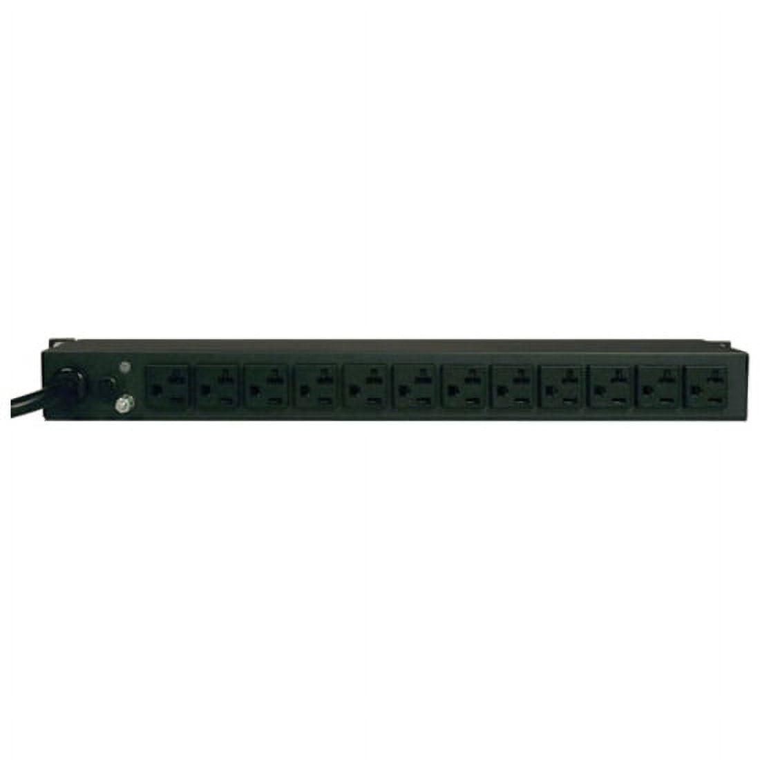 Tripp Lite Metered PDU, 1.92kW Single-Phase 120V (12 5-15/20R), L5-20P / 5-20P, 110 - 127V Input, 15 ft. Cord, 1U Rack-Mount (PDUMH20) - Image 2