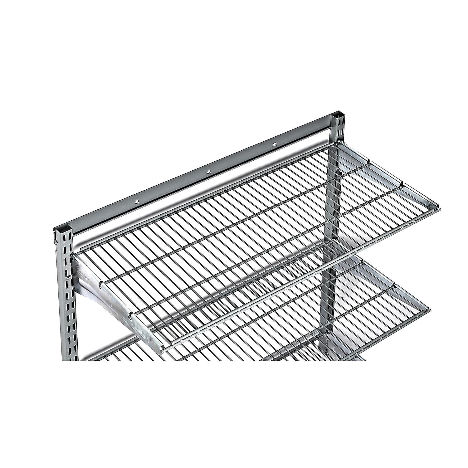 Triton Products® Heavy-Duty 3 Tier Wire Shelf, Grey, 375 lb. Capacity - Image 2