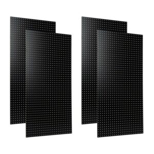 Triton Products 24inch x 48inch Black Tempered Wood Pegboards 4 Pack