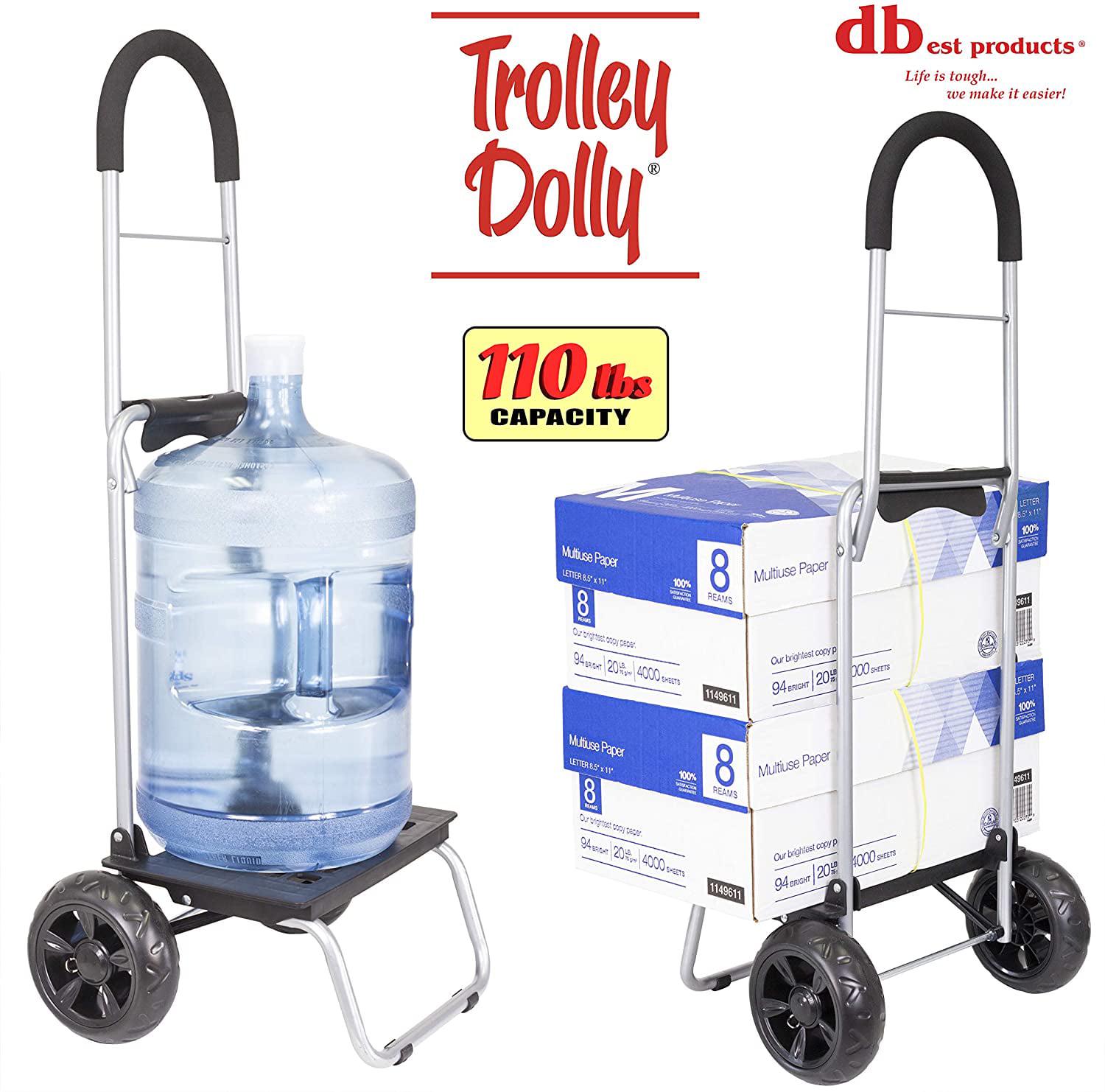 Trolley Dolly, Foldable Shopping cart for Groceries with Wheels, Removable Bag and Rolling Personal Handtruck, Damask - Image 4