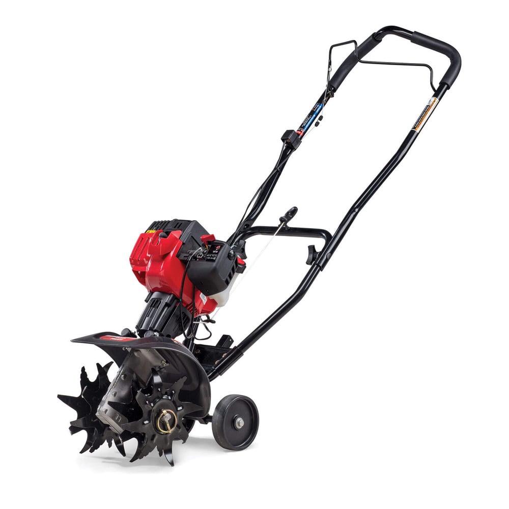 Troy-Bilt EC 2 Cycle Gas Power Walk Behind 9 Inch Garden Cultivator Tiller, Red - Image 2