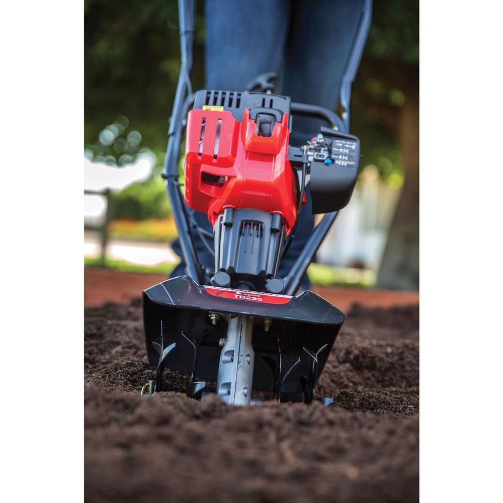 Troy-Bilt EC 2 Cycle Gas Power Walk Behind 9 Inch Garden Cultivator Tiller, Red - Image 7
