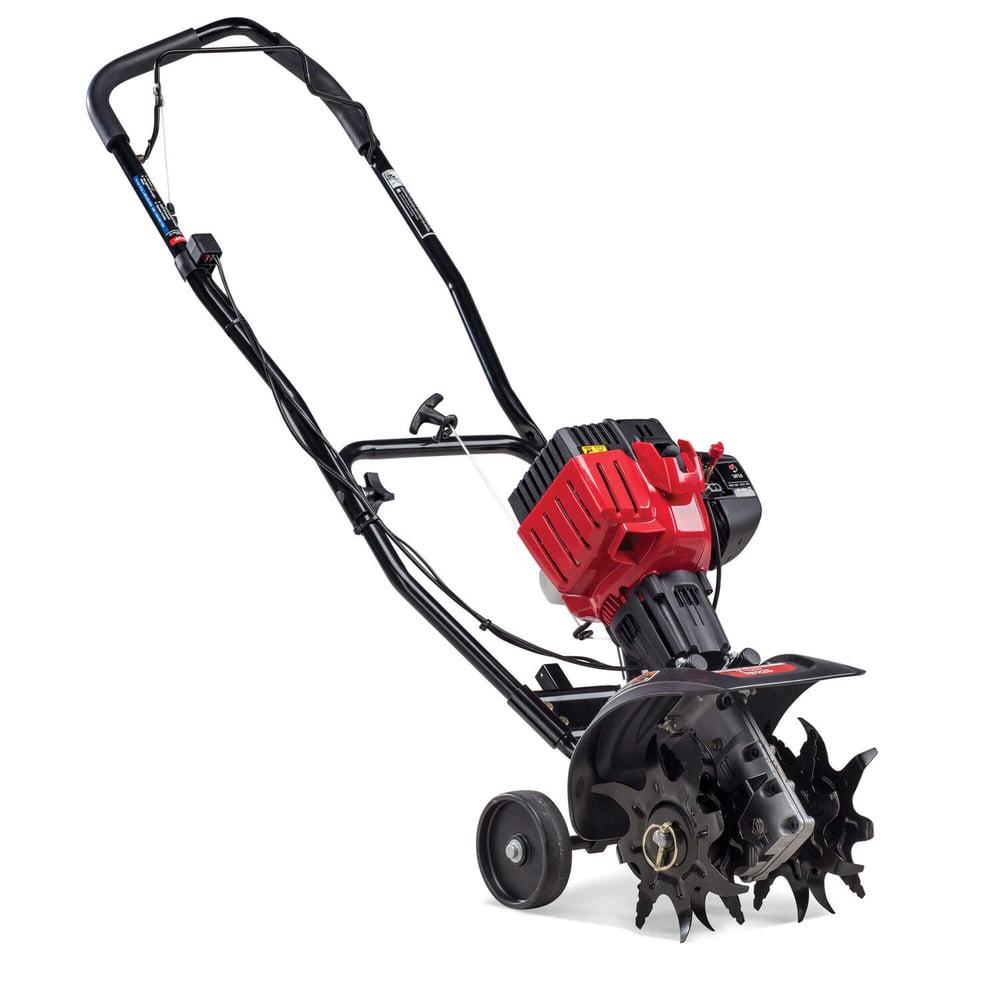 Troy-Bilt EC 2 Cycle Gas Power Walk Behind 9 Inch Garden Cultivator Tiller, Red