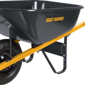 True Temper Steel Wheelbarrow 6 cu ft