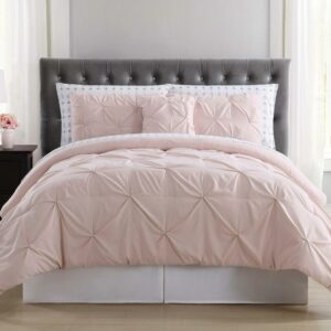 Truly Soft Arrow Pleated Blush Twin Bed in a Bag