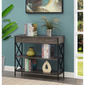 Tucson 1 Drawer Console Table, Weathered Gray