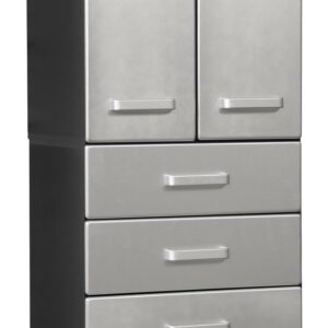 Tuff Stor 23.5" 2-door Wood Garage Base Cabinet with 3 Drawers in Black/Silver