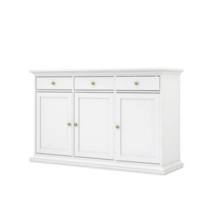 Tvilum Sonoma 6 Shelf Sideboard with 3 Doors and 3 Drawers, White