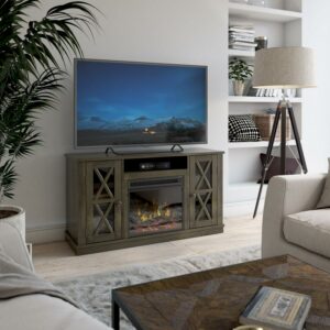 Twin Star Stanton Ridge Electric Fireplace TV Stand for TVs up to 55", Spanish Gray