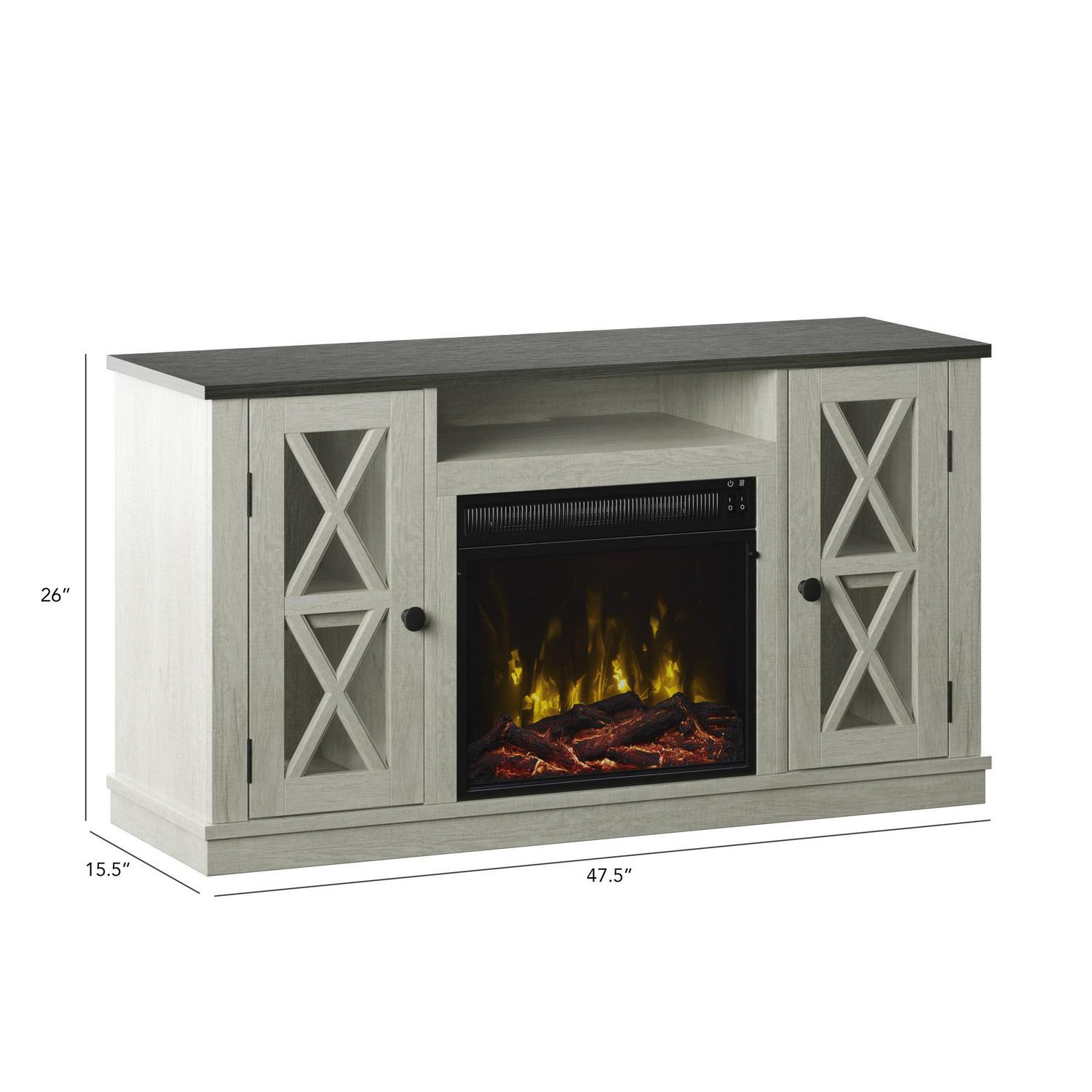 Twin Star Stanton Ridge Electric Fireplace TV Stand for TVs up to 55" , Fairfax Oak - Image 7