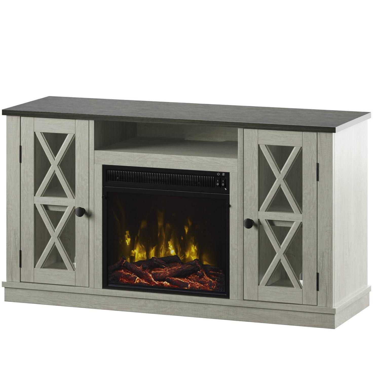 Twin Star Stanton Ridge Electric Fireplace TV Stand for TVs up to 55" , Fairfax Oak - Image 2