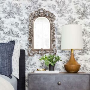 Tyler Dillon Arched Wall & Accent Mirror with Intricate Ornate Frame - Silver - 22" H x 14" W