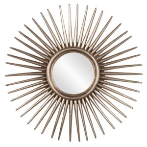 Tyler Dillon Silver Leaf Starburst Wall Mirror - 30.1/2" Diameter x 2"