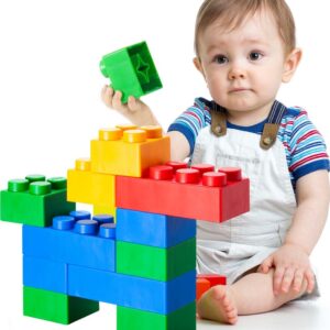 UNiPLAY Plump Soft Building Blocks — Jumbo Multicolor Stacking Blocks for Cognitive Development and Educational Games for Ages 3 Months and up (36-Piece Set)