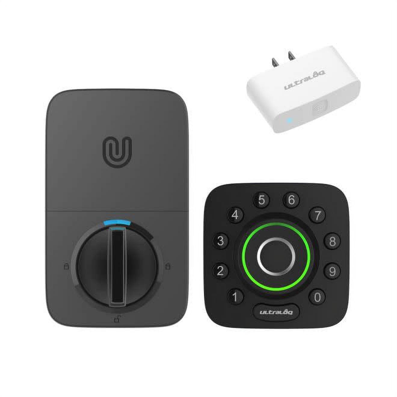 Ultraloq UUL-U-BOLT-PRO-D-UB01 U-Bolt Pro 6 in 1 Bluetooth-Enabled Fingerprint and Keypad Smart Deadbolt Lock Plus Wi-fi Bridge Adapter