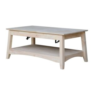 International Concepts Ot-4Tcl Bombay Tall Coffee Table with Lift Top, Ready To Finish
