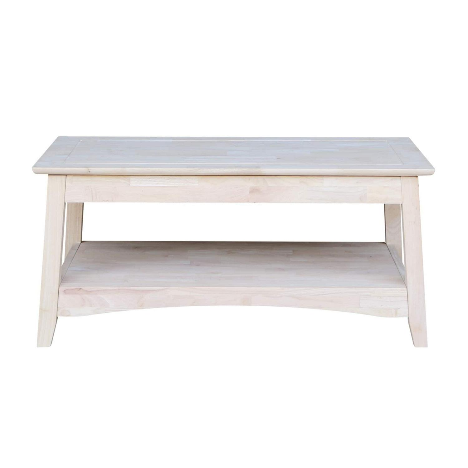 International Concepts Ot-4Tcl Bombay Tall Coffee Table with Lift Top, Ready To Finish - Image 3
