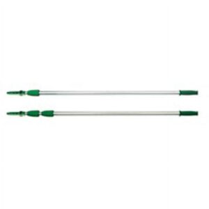 Unger Opti-Loc Aluminum Extension Pole, 30 ft, Three Sections, Green/Silver