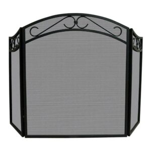 Uniflame 3 Panel Arch Top Scrolls Fireplace Screen