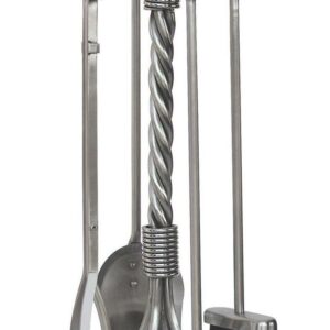 Uniflame 5 Piece Stainless Steel Fireset With Twist Handles