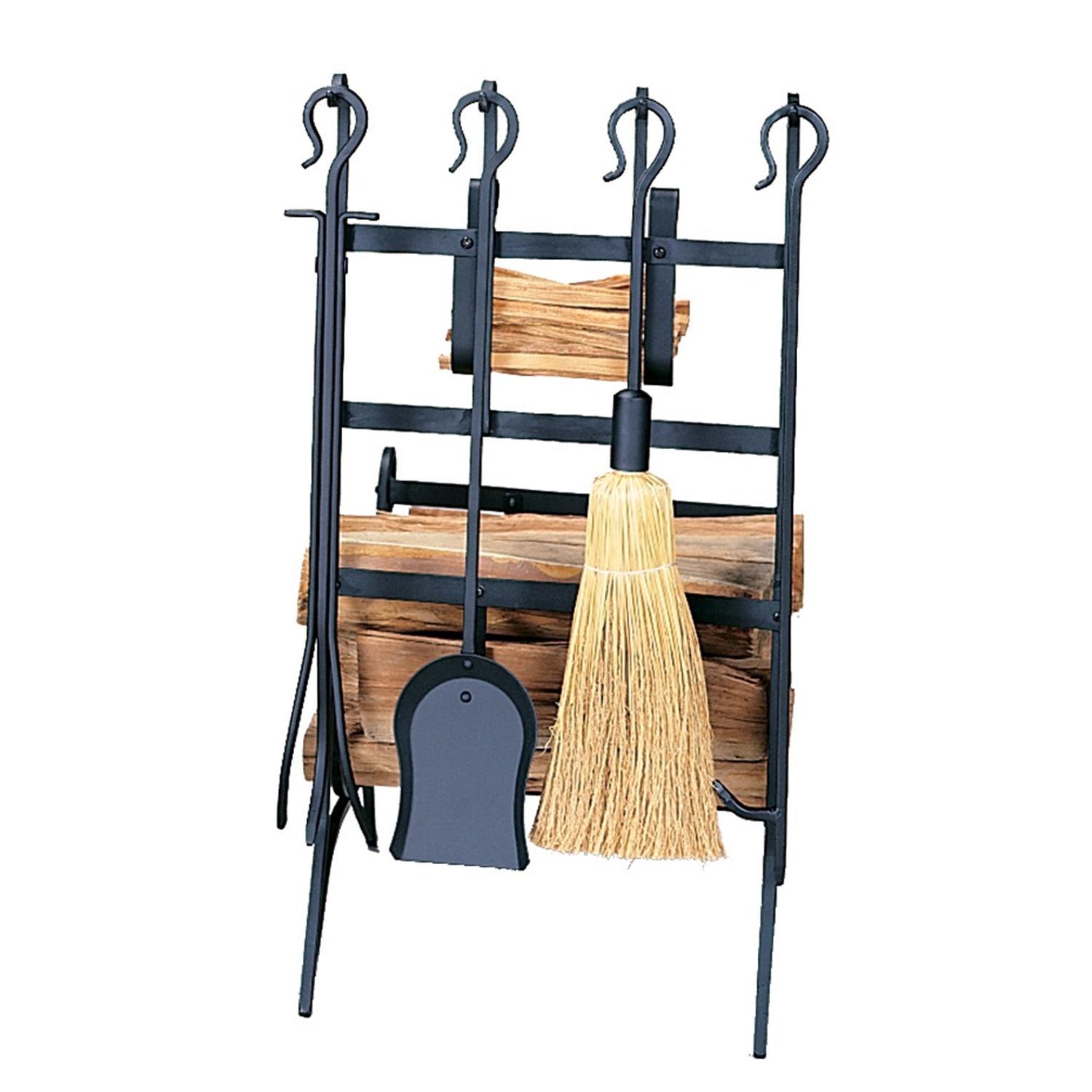 Blue Rhino W-1246 Kindling Rack Fireplace Tool, Black Wrought Iron