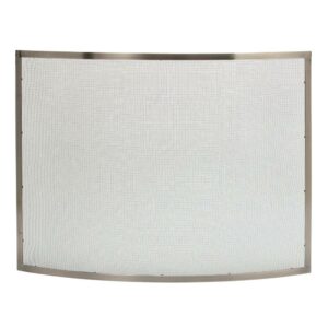 UniFlame Single Panel Curved Pewter Finish Screen