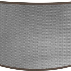 UniFlame Single Panel Curved Bronze Finish Screen