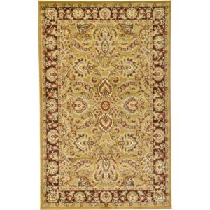 Unique Loom Voyage Collection Area Rug - Asheville (5' 3" x 8' Rectangle Tan/Brown)