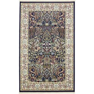 Unique Loom Narenj Collection Area Rug - Bristol (5' 3" x 8' Rectangle Navy Blue/Beige)