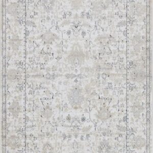 Unique Loom Portland Collection Area Rug - Central (5' 3" x 8' Rectangle Ivory/Gray)