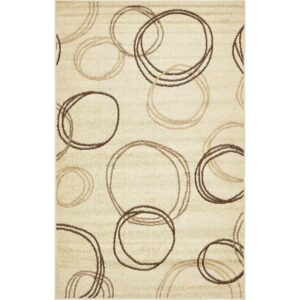 Unique Loom Autumn Collection Area Rug - Cornucopia (5' 1" x 8' Rectangle Beige/Brown)