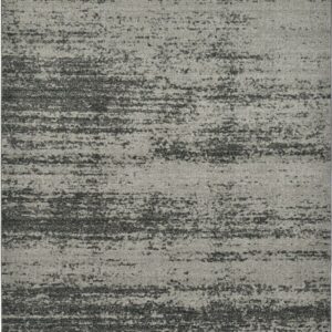 Unique Loom Indoor Rectangular Solid Print Modern Area Rugs Dark Gray/Black, 7' 0 x 10' 0