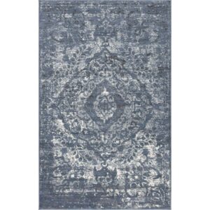 Unique Loom Portland Collection Area Rug - Astoria (5' 1" x 8' Rectangle Blue/Ivory)