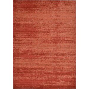 Unique Loom Del Mar Collection Area Rug - Lucille (7' 1" x 10' Rectangle Terracotta/Red)