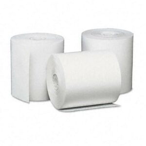 Universal Deluxe Direct Thermal Printing Paper Rolls, 3.13" x 230 ft, White, 50/Carton -UNV35763